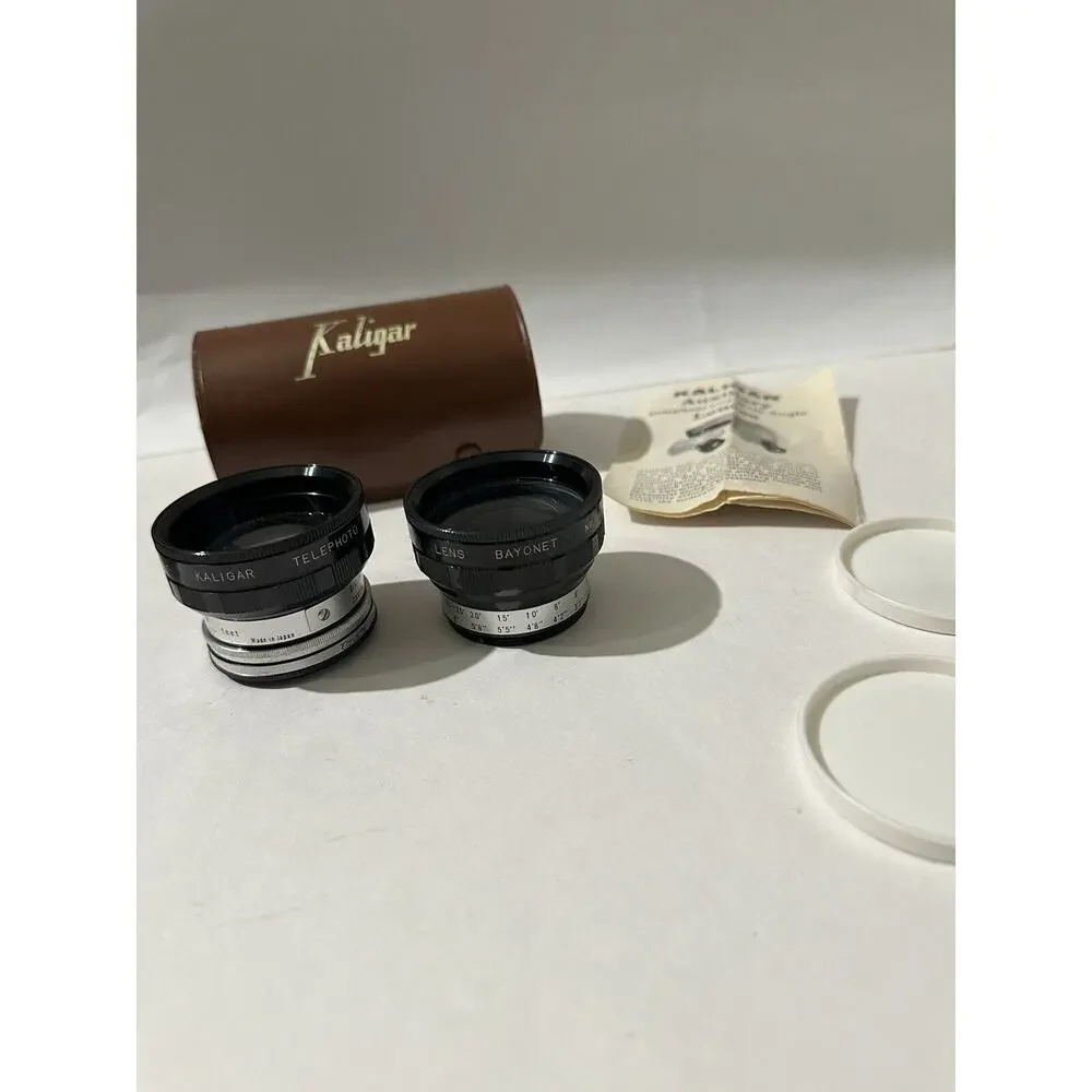 Kaligar Camera Lens Set of 2 Auxiliary Bayonet Wide Angle #7041 &‎ #6641 Japan